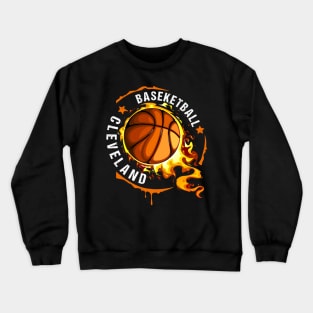 Graphic Basketball Name Cleveland Classic Styles Crewneck Sweatshirt